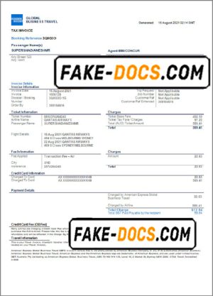 USA American Express invoice template in Word and PDF format, fully editable USA American Express invoice template in Word and PDF format, fully editable