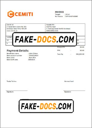 India Cemiti sports electronic community invoice template in Word and PDF format, fully editable India Cemiti sports electronic community invoice template in Word and PDF format, fully editable