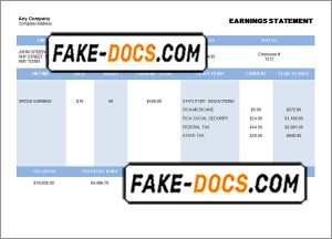 eco haul pay stub template in Word and PDF format