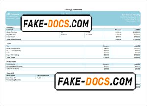 nice lawn pay stub template in Word and PDF format