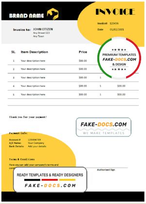discount magic universal multipurpose invoice template in Word and PDF format, fully editable