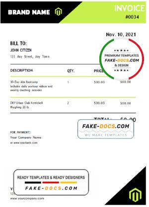 sharp black universal multipurpose invoice template in Word and PDF format, fully editable