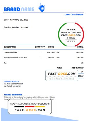 gold zone universal multipurpose invoice template in Word and PDF format, fully editable