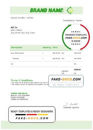 tape capture universal multipurpose invoice template in Word and PDF format, fully editable