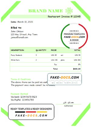 painter box universal multipurpose invoice template in Word and PDF format, fully editable