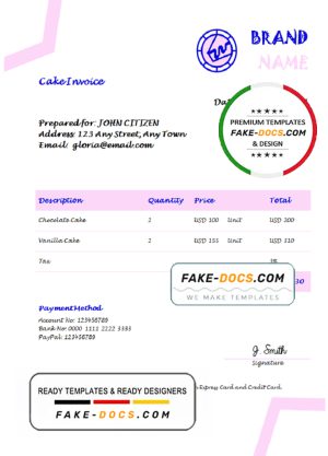 measure art universal multipurpose invoice template in Word and PDF format, fully editable