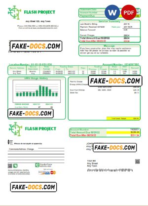 lash project universal multipurpose utility bill, Word and PDF template lash project universal multipurpose utility bill, Word and PDF template