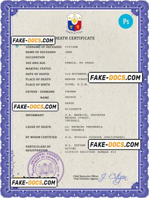 faith death universal certificate PSD template, completely editable
