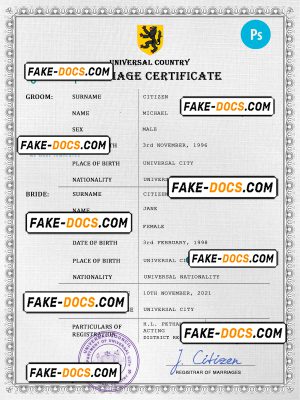 joy universal marriage certificate PSD template, completely editable joy universal marriage certificate PSD template, completely editable