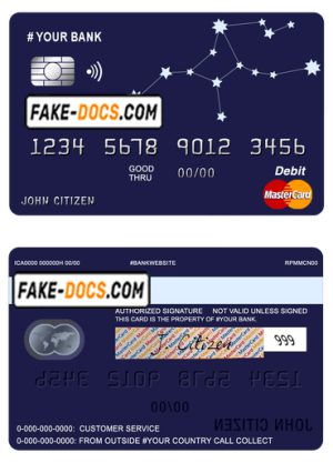 starline astrology universal multipurpose bank mastercard debit credit card template in PSD format, fully editable