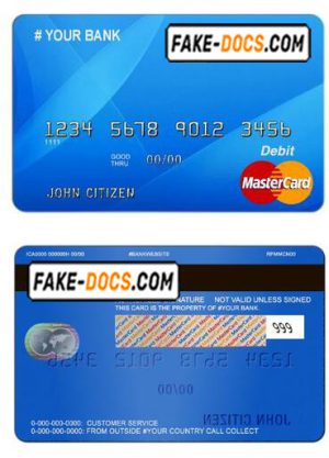 blue decade universal multipurpose bank card template in PSD format, fully editable