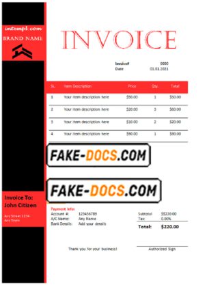 beyond just universal multipurpose good-looking invoice template in Word and PDF format, fully editable