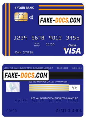 yellowdo universal multipurpose bank visa credit card template in PSD format, fully editable