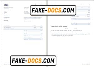 USA Stripe tax invoice template in Word and PDF format, fully editable USA Stripe tax invoice template in Word and PDF format, fully editable