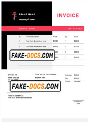 create layer universal multipurpose good-looking invoice template in Word and PDF format, fully editable