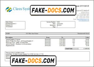 Switzerland Class System invoice template in Word and PDF format, fully editable Switzerland Class System invoice template in Word and PDF format, fully editable