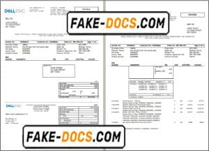 USA Dell Technologies invoice template in Word and PDF format, fully editable USA Dell Technologies invoice template in Word and PDF format, fully editable