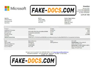 USA Microsoft invoice template in Word and PDF format, fully editable USA Microsoft invoice template in Word and PDF format, fully editable