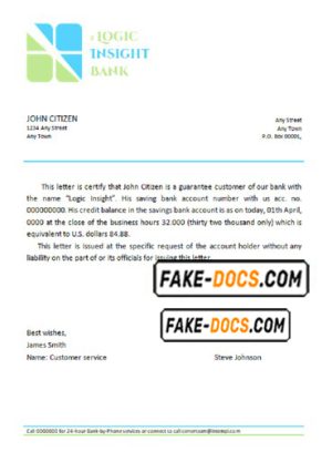 logic insight bank universal multipurpose bank account reference template in Word and PDF format logic insight bank universal multipurpose bank account reference template in Word and PDF format