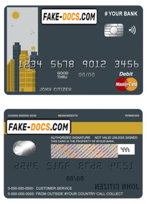 ori building universal multipurpose bank mastercard debit credit card template in PSD format, fully editable