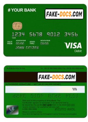 on point green card universal multipurpose bank card template in PSD format, fully editable