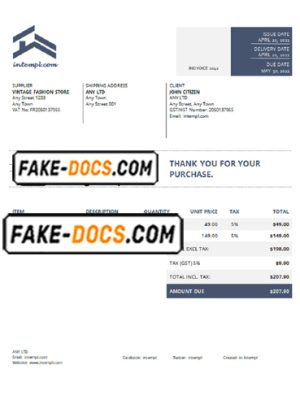 soft favored universal multipurpose tax invoice template in Word and PDF format, fully editable