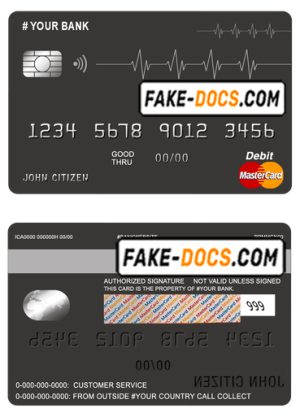 icon abstract universal multipurpose bank visa credit card template in PSD format, fully editable