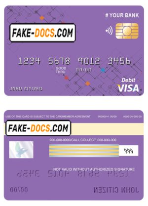purpleistic universal multipurpose bank visa credit card template in PSD format, fully editable