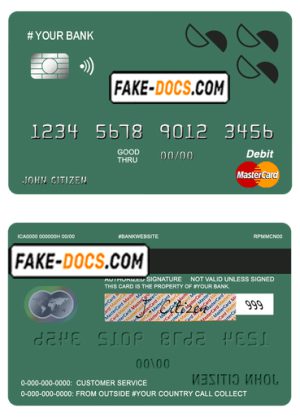 creations line universal multipurpose bank mastercard debit credit card template in PSD format, fully editable