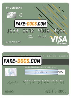 energy line universal multipurpose bank visa credit card template in PSD format, fully editable