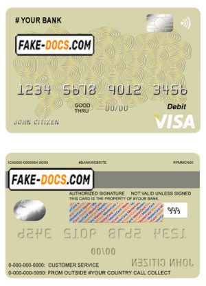 geometric vibrance universal multipurpose bank visa credit card template in PSD format, fully editable
