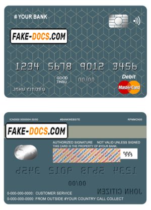 geometric simple universal multipurpose bank mastercard debit credit card template in PSD format, fully editable