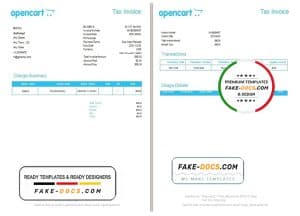 Hong Kong OpenCart tax invoice template in Word and PDF format, fully editable Hong Kong OpenCart tax invoice template in Word and PDF format, fully editable