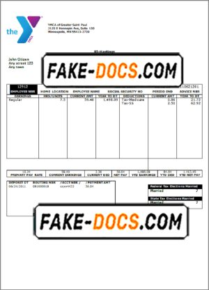 smart ground pay stub template in Word and PDF format