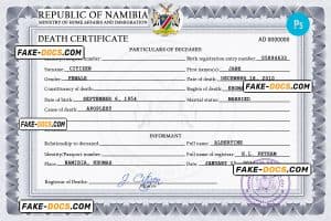 of deluxe vital record death certificate universal PSD template