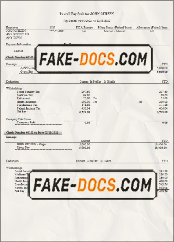 smart router pay stub template in Word and PDF format scan