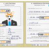 Bosnia and Herzegovina dog (animal, pet) passport PSD template, fully editable