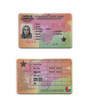 Guinea Bissau driver license PSD Template