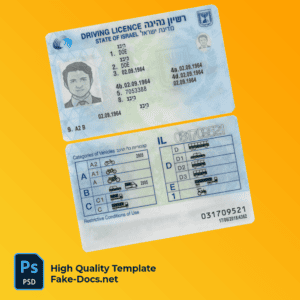 israeil dl docs 300x300 - driver licence, passport, utility bill psd temolate