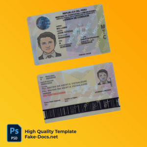 peru driver license docs 300x300 - driver licence, passport, utility bill psd temolate