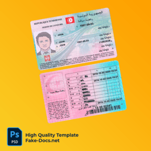 tunisia dl docs 300x300 - driver licence, passport, utility bill psd temolate