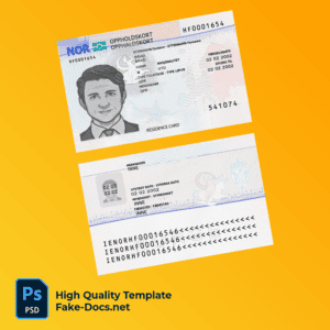 Norway residence permit docs 300x300 - driver licence, passport, utility bill psd temolate