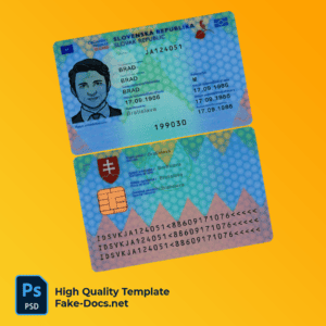 Slovakia ID Card Psd Template