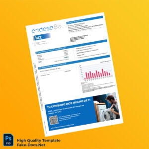 Argentina Endesa Energía Editable Utility Bill Template in Word and PDF formats