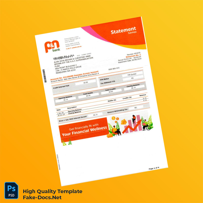 Australia Bank Name Bank Statement Template in Word and PDF formats Australia Bank Name Bank Statement Template in Word and PDF formats