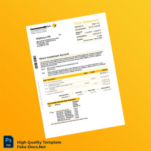 Australia Commonwealth Bank Statement Template in Word and PDF formats Australia Commonwealth Bank Statement Template in Word and PDF formats
