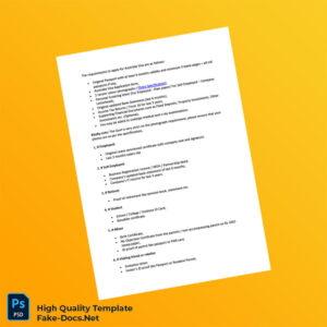 Australia Editable Checklist Template in Word and PDF formats 2 page