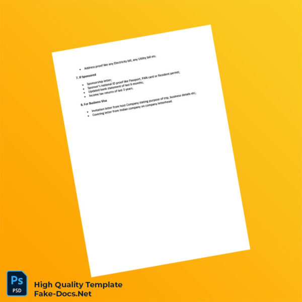 Australia Editable Checklist Template in Word and PDF formats 2 page