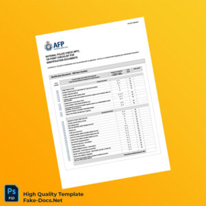 Australia Editable National Police Check NPC 100 Point Checklist For Identification Documents Template in Word and PDF formats