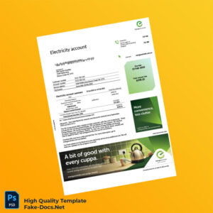 Australia EnergyAustralia Editable Electricity Bill Template in Word and PDF formats